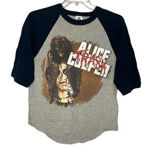 Alstyle Apparel Alice Cooper Trash Baseball Style Band Tee Medium